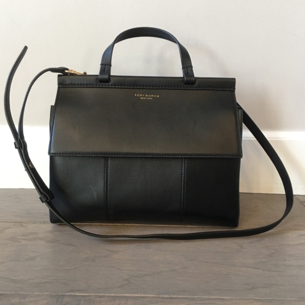 Tory Burch Block-T Leather Satchel
